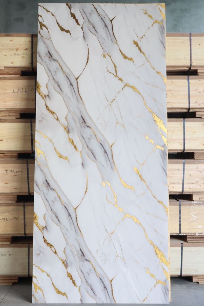 सजावटी उच्च चमक पीवीसी दीवार पैनल संगमरमर शीट