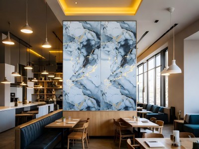 आंतरिक दीवार की सजावट के लिए पीवीसी ग्लॉसी डार्क मार्बल शीट के फायदे